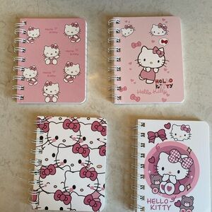 Hello Kitty Pink and White Spiral Notebooks Set